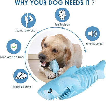 Dog Chew Toys for Aggressive Chewers, Squeaky Toys for Medium Large Dogs, Almost Indestructible Tough Durable Puppy Teething Toys