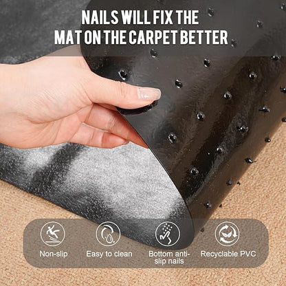 Uross Carpet Protector for Pets - 3.6FT Black Cat Carpet Protector for Doorway, Anti Scratch Under Door Cat Scratch Protector Mat