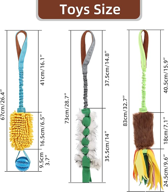 ETIAL Interactive Dog Tug of War Toy, Puppy Training Pull Toy with Bungee Rope for Exercise & Interactive Play Games, Dog Rope Toy for Small Medium Large Dogs Chase and Tug (Orange)