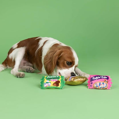 Fringe Studio Plush Dog Toy, 3 Pieces Set, Egg-STRA Sweets, Petshop Collection (662100)
