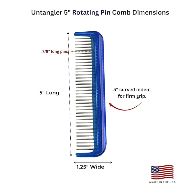 Pet Comb (5", Ocean Blue)