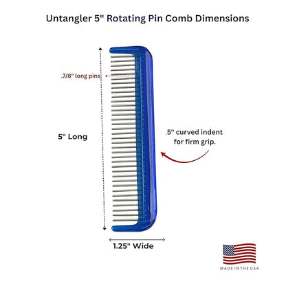 Pet Comb (5", Ocean Blue)