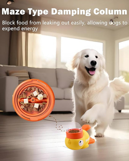 Interactive Dog Puzzle Toys Treat Dispenser Dog Toys, Duck Shape Slow Feeder for Small Medium Dogs Eenrichment Toys, Promotes IQ Training Reduces Bloating Anti Gulping for Dogs and Cats