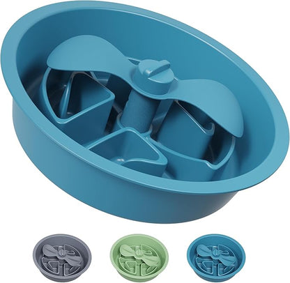 AVERYDAY Slow Feeder Dog Bowls for Large Breed, 2.5 Cups Deep Food Puzzle Bowl with Spinning Slow Feeder Insert, Non-Slip Bottom, Fits for Raised Stand, Hard Maze Design for Medium and Large Dogs