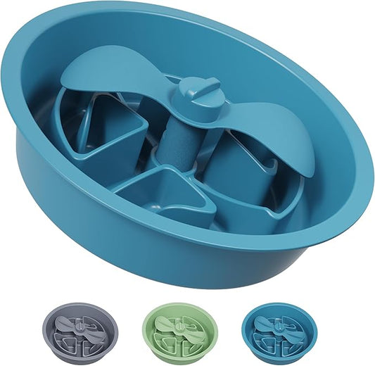 AVERYDAY Slow Feeder Dog Bowls for Large Breed, 2.5 Cups Deep Food Puzzle Bowl with Spinning Slow Feeder Insert, Non-Slip Bottom, Fits for Raised Stand, Hard Maze Design for Medium and Large Dogs
