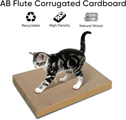 AGYM 5 Packs Cat Scratcher, 5 Packs Refill Cat Scratching Pad Cardboard for Indoor Cats and Kitten, Large Size Durable&Premium Recyclable Cardboard Cat Scratcher