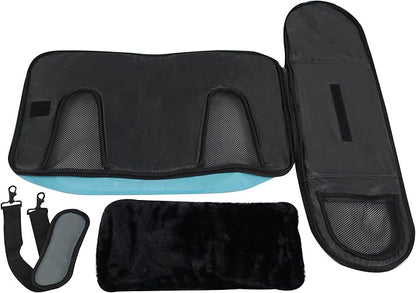 EliteField Deluxe Soft Pet Carrier (3 Year Warranty, Airline Approved), Multiple Sizes and Colors Available (18" L x 10" W x 11" H, Sky Blue+Gray)