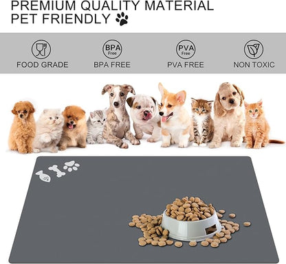 Absorbent Dog Food Mat, No Stains Quick Dry Dog Water Dispenser Mat, Pet Accessories Supplies,Easy Clean Dog Bowl Mat, Multiple Colors, Sizes & Purposes