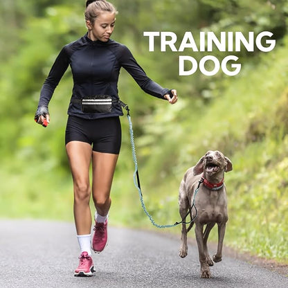 Hands Free Dog Leash with Pouch,Double Leash for Two Dogs