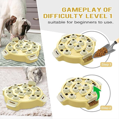 KADTC 2 Levels of Step-by-Step Challenge,Large Size,Beginner to Advanced Cat Puzzle Toy,U.S. Brand & Design Kitten Mental Stimulation Toy for Cats Indoor Treat Puzzles Feeder Food Slow Dispenser