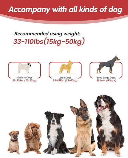 Hands Free Dog Leash, Crossbody Dog Leash, 5.3-7.8Ft Waist Belt with Car Seatbelt and Double-Sided Reflective,Walking, Jogging,Hiking, Travel etc.(Black)