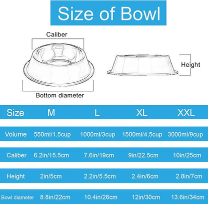 Personalized Name for Cat Dog Stainless Steel Colored Pet Puppy Cat Bowl Non-Slip Durable Pet Bowl Feeder Feeding Dog Water Bowl