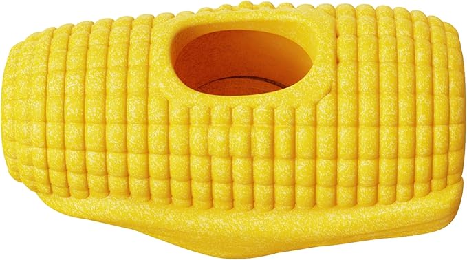 Interactive Dog Toys for Aggressive Chewers, Indestructible Dog Toy to Keep Them Busy, Corn-Shaped Durable Dog Chew Toys for Large & Medium Breeds, Frozen Treat Holder for Anxiety Relief & Dental Care
