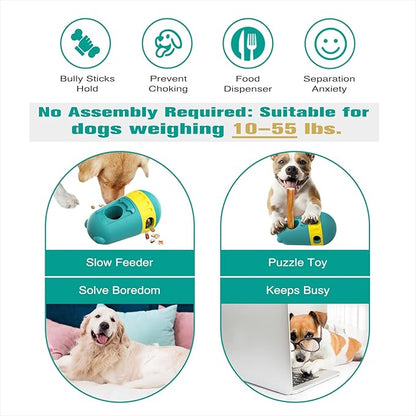 Dog Food Puzzle Toy Adjustable Treat Dispensing Food Dispenser Slow Feeder Bowls Puppy Enrichment Toy Ball Dog Interactive Chase Training Toys for Small Medium Large Dogs
