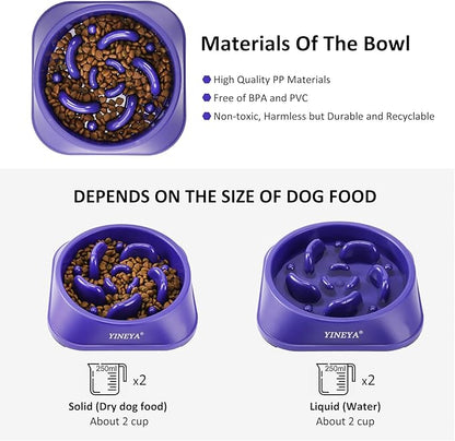 Slow Feeder Dog Bowls, Pet Supplies That Slow Down Eating, Pet Food Bowls, Maze Dog Puzzle Feeder for Medium Breed