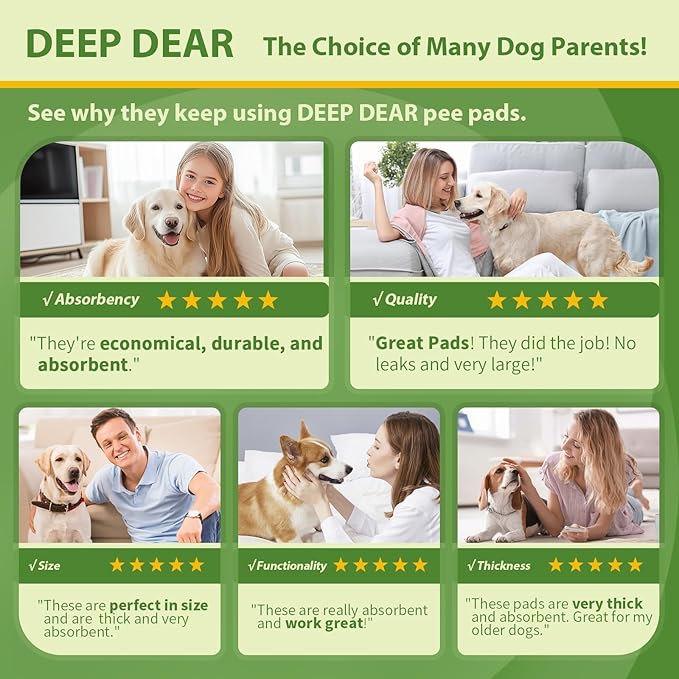 Extra Large Dog Pads 28"x34", 30 Count Thicker Puppy Pads XL, Super Absorbent Pee Pads for Dogs, Disposable Incontience Underpads for Doggies, Cats, Rabbits, Pups, Leak-Proof Pet Potty Mats