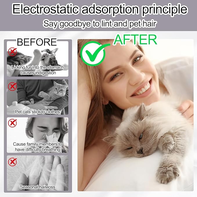 3 Pcs Pet Hair Remover Gloves Reusable Electrostatic Cat Dog Hair Remover Glove Pet Hair Removal Tool for Couch Furniture Curtain Carpet
