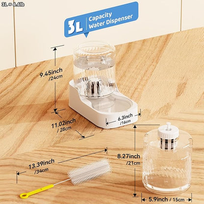 JUNSPOW Automatic Cat Water Dispenser, Dog Water Bowl Dispenser Adjustable Water Dispensing, Auto Pet Waterer for Cats and Dogs (Bowl not Included)