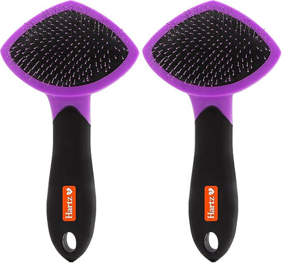Hartz Groomer's Best Small Slicker Brush for Cats and Small Dogs, Black/Violet, 1 Count (Pack of 2)