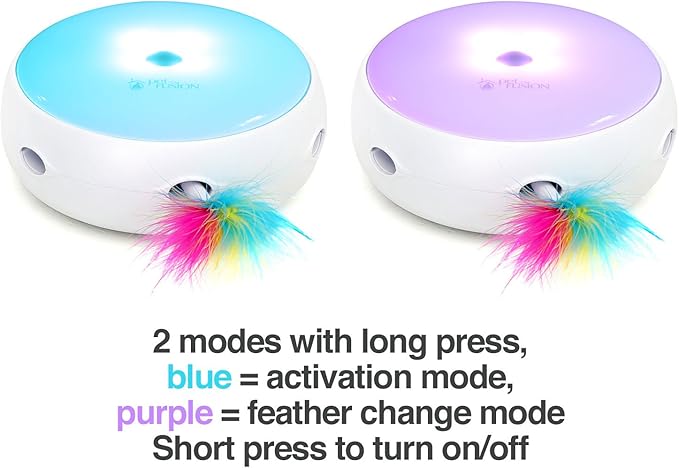 PetFusion Ambush Interactive Cat Toys for Indoor/Outdoor Activity - New & Improved Cat Feather Toys Replacement Feathers Available