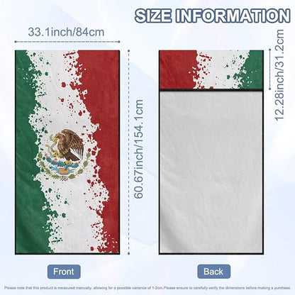 SEANATIVE Mexican Flag Car Seat Cover Protector Front Seats Car Towel, for Gym, Running, Swimming, Beach and Hiking, Sweat Towel Bucket Seat Covers for Trucks SUV Jeep