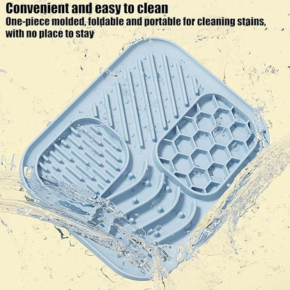 Non-Slip Silicone Mat, Puzzle Feeding Tray for Pets, Medium Size Treat Enrichment Tool, Suction Base Food Puzzle Detail, Dog Cat Feeding Category Accessory, Interactive Pad