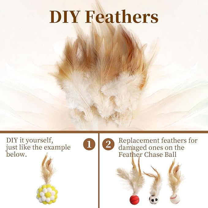 Cat Toys for Indoor Cats, a Set of 32 Interactive cat Toys, Including Colorful Springs, Squeaky Balls, Rainbow Balls, Feather Bouncy Balls, Bell Balls, and Many Other Kitten Toys.