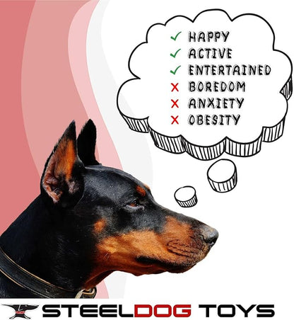 Steel Dog Treaters Pineapple, Dog Toy for Boredom and Stimulation, Treat Dispensing, Interactive Dog Puzzle Toys for Small, Medium, Large Breed
