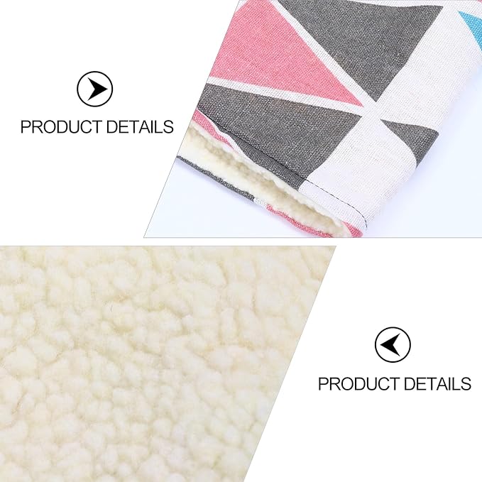 Uonlytech Warm Cat Hammock Hanging Bed with Fleece Lining Large Colorful Triangle Cat Sleeping Mat Pet Cage Nest