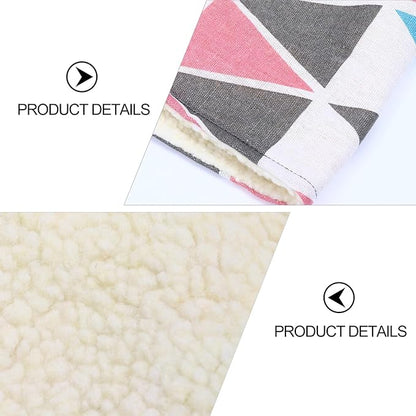 Uonlytech Warm Cat Hammock Hanging Bed with Fleece Lining Large Colorful Triangle Cat Sleeping Mat Pet Cage Nest