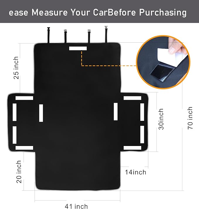 Cargo Liner for Dogs Waterproof PetCargo Liner with Side Flaps Large SizeUniversal Fit Area with Side and BumperProtector SUV Pet Cargo Liner