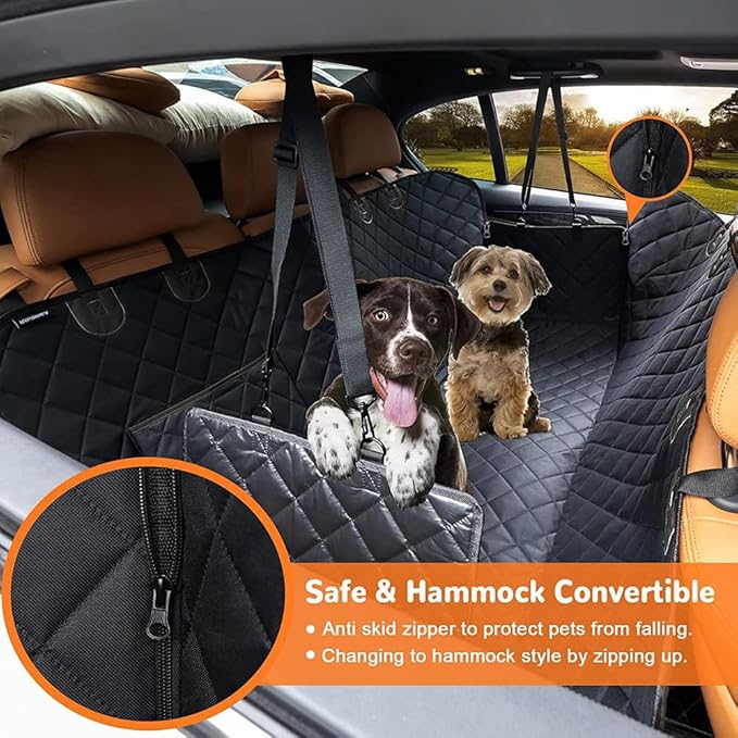 axGear Dog Car Seat Cover for Back Seat Cat Mat Waterproof Scratchproof