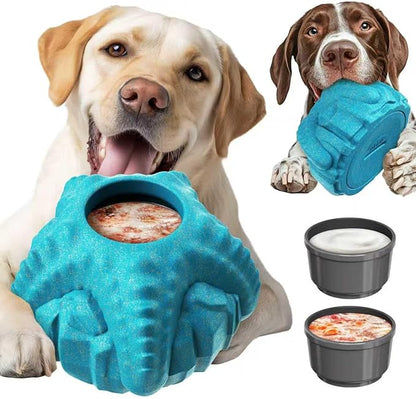Interactive Dog Toys for Aggressive Chewers Indestructible Dogs Toy for Large/Medium Breed Durable Dog Frozen Treat Toy to Keep Them Busy and Reduces Anxiety 3-in-1 Enrichment Toys (Blue)