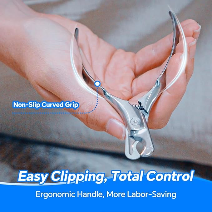 Professional Stainless Steel Dog Cat Nail Clippers & Trimmer Set, Sharp Blades for Precise Cutting, Easy-Grip Ergonomic Handle with Built-in Nail File, Durable Pet Grooming Tool for Small to Large Pet