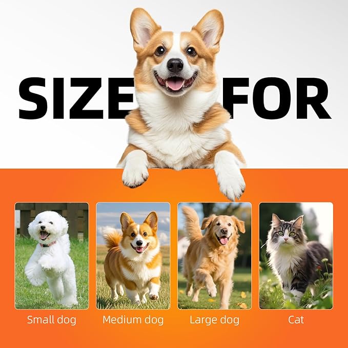 26Ft Retractable Dog Leash, Heavy Duty Great Leash for Dog up to 110 lbs, Anti-Slip Rubberized Handle, One-Handed Brake, Strong Nylon Tape, Tangle Free(Large，Orange&Black).