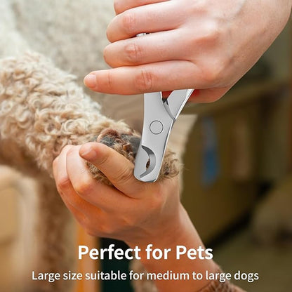 Stainless Steel Dog Nail Clippers & Trimmers - Heavy Duty Pet Nail Clippers for Large, Medium, Small Dogs & Cats