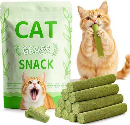 Cat Toys 17Pack 100g Catnip Grass Teething Stick for Hairball Removal Kitten Toy Freeze Dried Chew Dental Food for Indoor Kitty Lickable Edible Snack