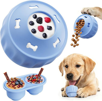Frozen Treat Dispensing Dog Toy, Long Lasting Interactive Dog Toys for Boredom, Dogs Licking Toy to Keep Them Busy, Birthday Gifts for Small/Medium Dogs