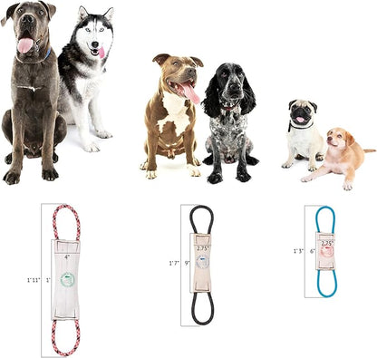 Rock-N-Rescue Hound Hose Firehose Dog Toy - Interactive Training Tug Rope from Durable Recycled Fire Hose. Indoor Outdoor Fetch Toy, Large with Rescue Rope Handles