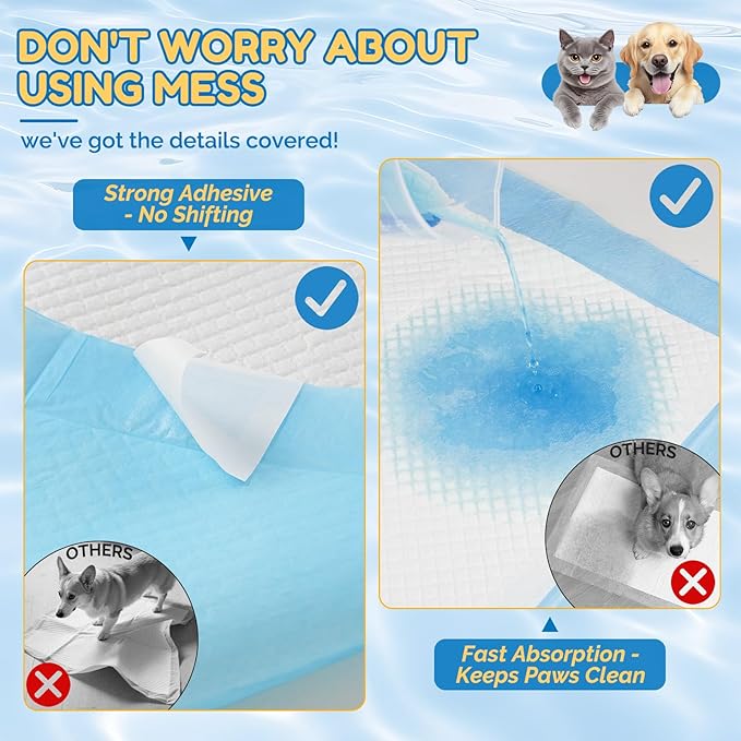 Extra Large Dog Pee Pads 28" x 34" - Barpor 5-Layer Super Absorbent Puppy Pads with Leak-Proof Quick-Dry & Fast-Edge Absorption, Disposable Dog Training Pads Anti-Slip, 20 Pack