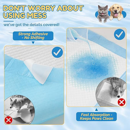 Extra Large Dog Pee Pads 28" x 34" - Barpor 5-Layer Super Absorbent Puppy Pads with Leak-Proof Quick-Dry & Fast-Edge Absorption, Disposable Dog Training Pads Anti-Slip, 20 Pack