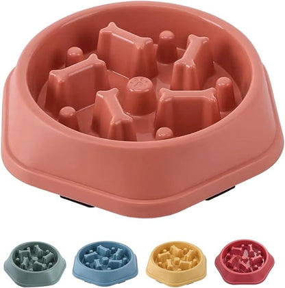 Slow Feeder Dog Food Bowl – Interactive Dog Food Dish for Breeds, Bowl Designed to Slow Eating, Promotes Healthy Digestion and Prevents Bloat, Ideal for Cats and Dogs