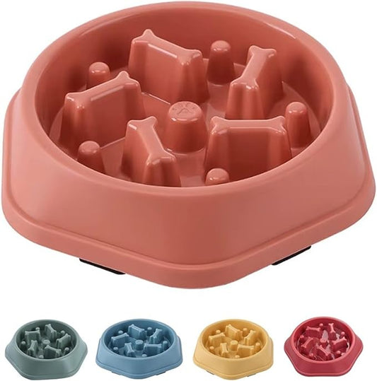 Slow Feeder Dog Food Bowl – Interactive Dog Food Dish for Breeds, Bowl Designed to Slow Eating, Promotes Healthy Digestion and Prevents Bloat, Ideal for Cats and Dogs