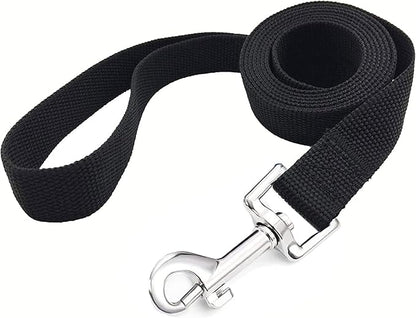 TAIAN 4FT/5FT/6FT Strong Dog Leash, Nylon Dog Leashes for Small Medium Large Dogs (5/8 in x 5 ft, Black)