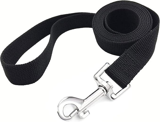 TAIAN 6 FT Strong Dog Leash, Nylon Dog Leashes for Small Medium Large Dogs Black