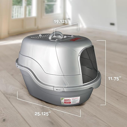 Nature’s Miracle Hooded Flip Top Litter Box for Cats, With Built-In Odor Control Charcoal Filter