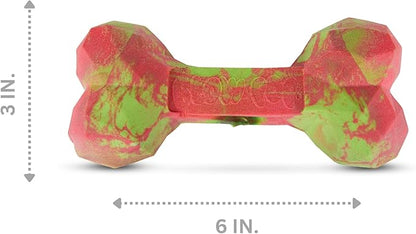 Blow Pop Ombre Geo Bone – Durable Dog Chew Toy for Aggressive Chewers – Textured TPR with Vanilla Scent