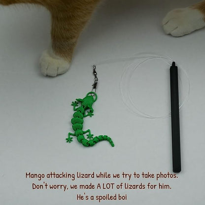 Pineapple Cat Toy Lizard Wand Attachment (Red)
