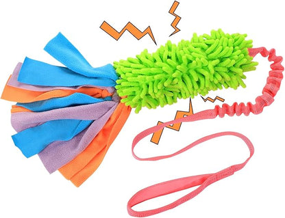SCHITEC Tug Toy for Dogs, Bungee Tug of War Rope Toys with Squeaky Sound for Small Medium Large Dog, Puppy Training Pull Toy for Exercise & Interactive Play Games