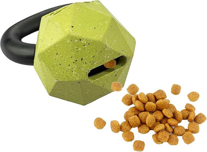 Max Fusion Made with Nike Grind, Arlee Kettlebell Treat Dispensing Dog Toy, Durable Yellow Dog Treat Toy, Treat Dispenser Toys, Natural Rubber Chew Toy, Extra Large, 1 Count